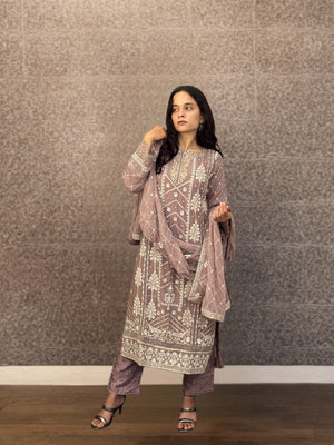Lavender Regal Ensemble - The Bangalorean Darzi