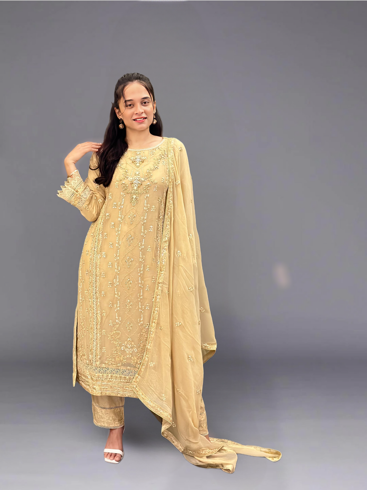 Golden Glow Ensemble - The Bangalorean Darzi